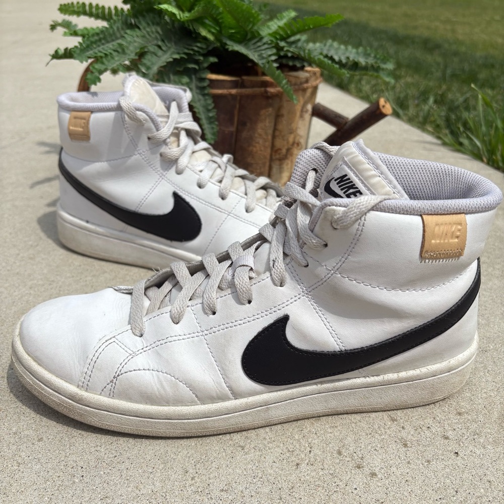 Nike Court Royale 2 Mid Sneaker shoes men’s size 9 black white